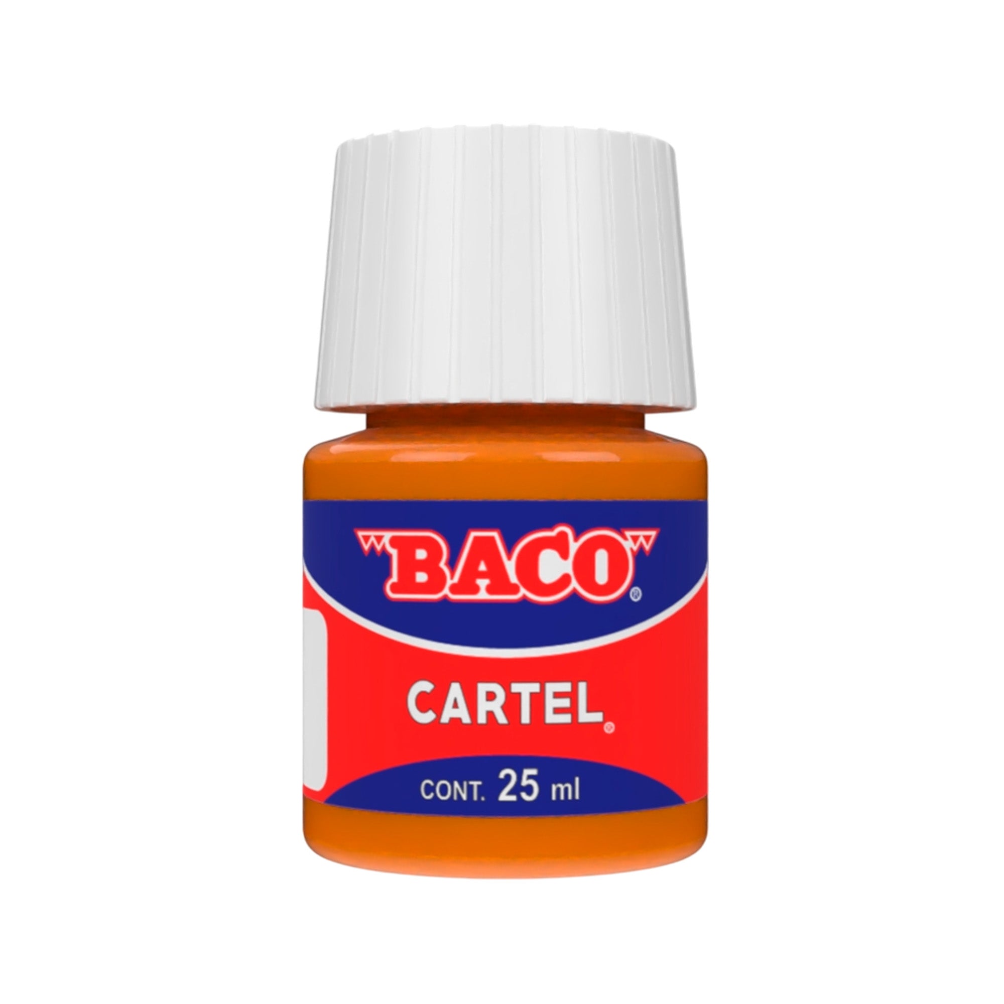 Pintura Escolar Lavable Baco Cartel 53 Naranja 25 Ml | caja con 10 piezas
