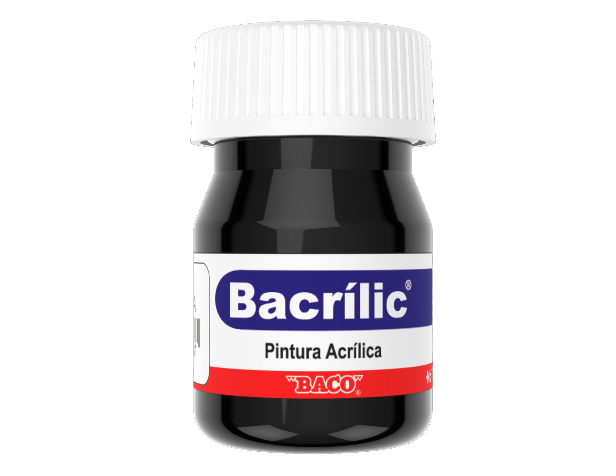 Pintura Acrílica Baco Bacrilic 373 Negro  20 Ml | caja con 10 piezas
