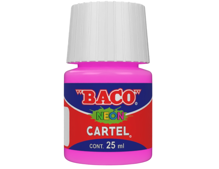 Pintura Escolar Lavable Baco Cartel 59 Rosa Mexicano 25 Ml | caja con 10 piezas