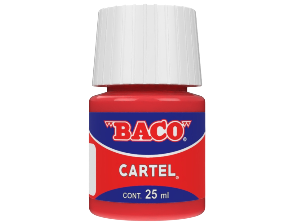 Pintura Escolar Lavable Baco Cartel 55 Carmin 25 Ml | caja con 10 piezas