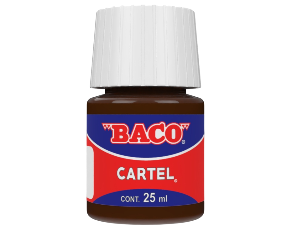 Pintura Escolar Lavable Baco Cartel 57-A Café 25 Ml | caja con 10 piezas