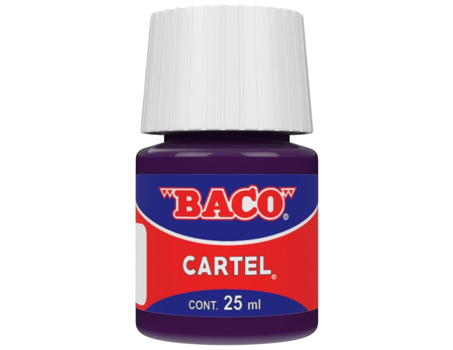 Pintura Escolar Lavable Baco Cartel 60 Violeta 25 Ml | caja con 10 piezas