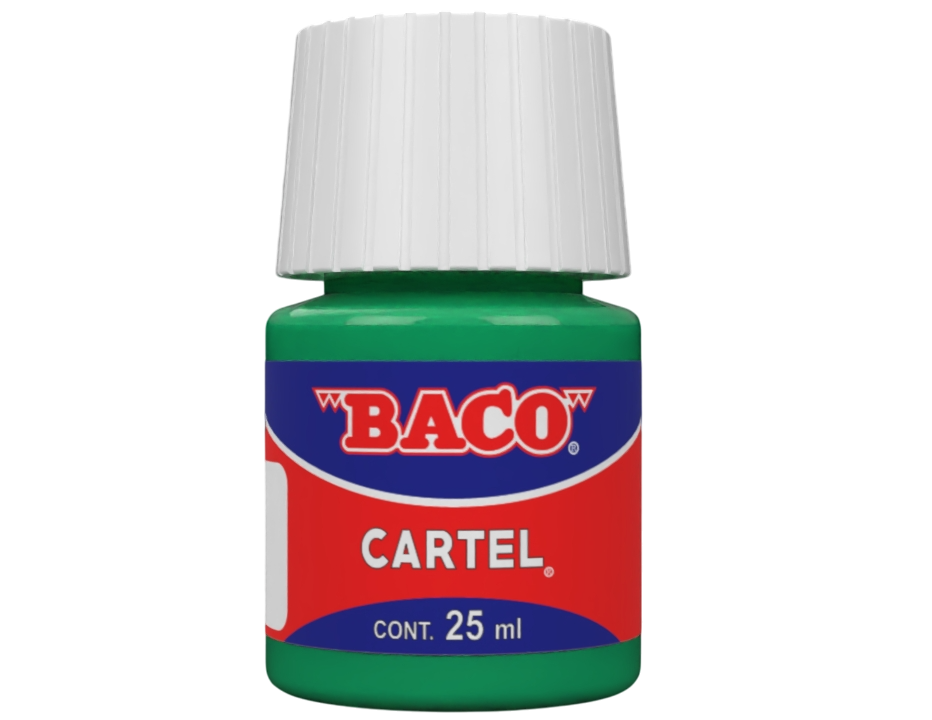 Pintura Escolar Lavable Baco Cartel 62-A Vde. Verones 25 Ml | caja con 10 piezas