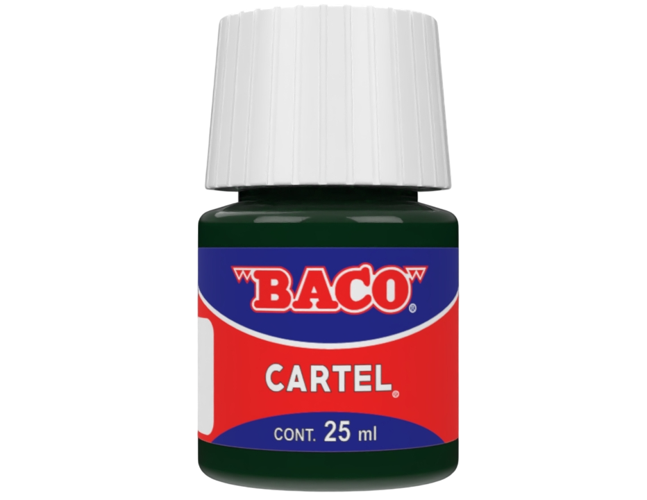 Pintura Escolar Lavable Baco Cartel 63-A Vde. Osc. 25 Ml | caja con 10 piezas