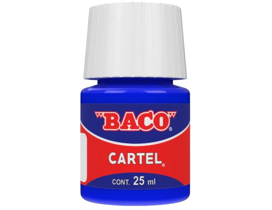 Pintura Escolar Lavable Baco Cartel 66 Azul Ultrama.R 25 Ml | caja con 10 piezas