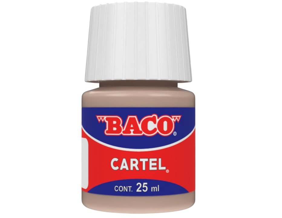 Pintura Escolar Lavable Baco Cartel 67-B Rojo Carne 25 Ml | caja con 10 piezas