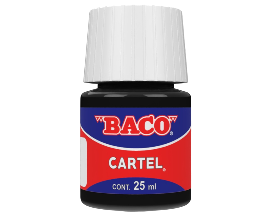 Pintura Escolar Lavable Baco Cartel 73 Negro 25 Ml | caja con 10 piezas