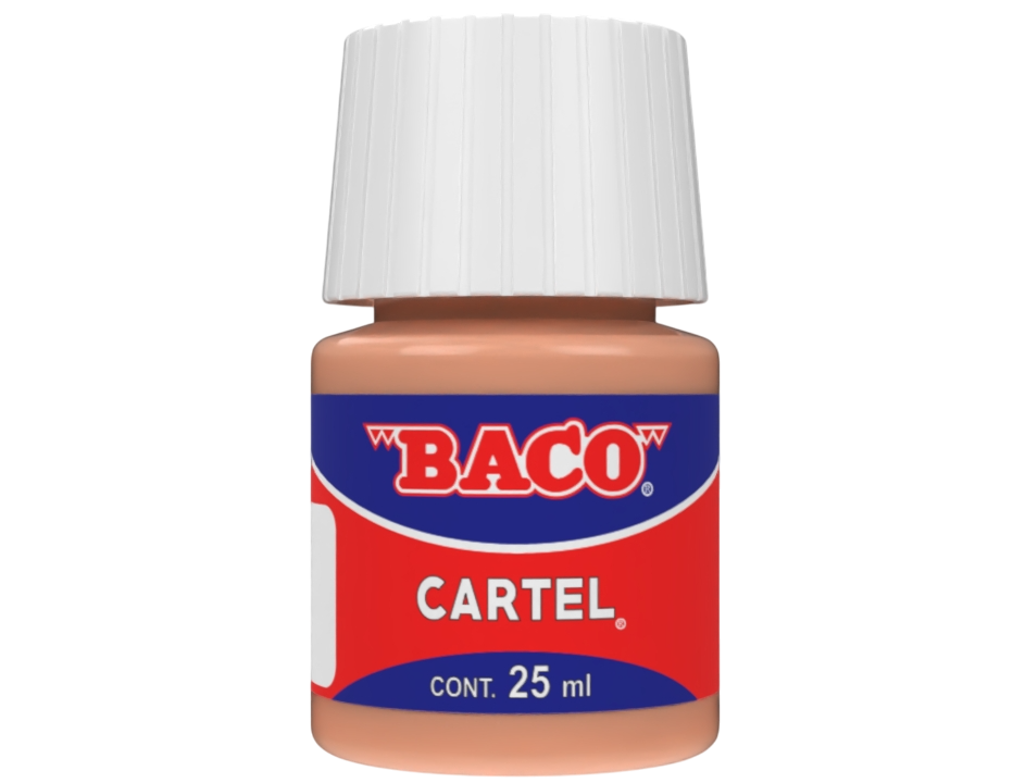 Pintura Escolar Lavable Baco Cartel 81 Durazno 25 Ml | caja con 10 piezas