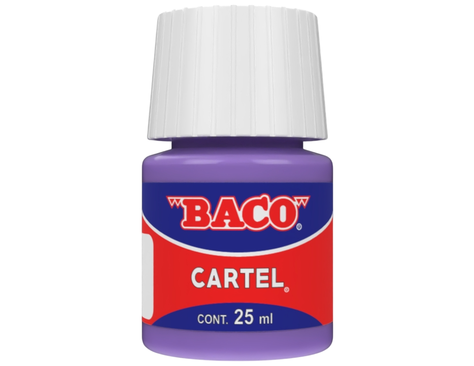 Pintura Escolar Lavable Baco Cartel 83 Lila Pastel 25 Ml | caja con 10 piezas