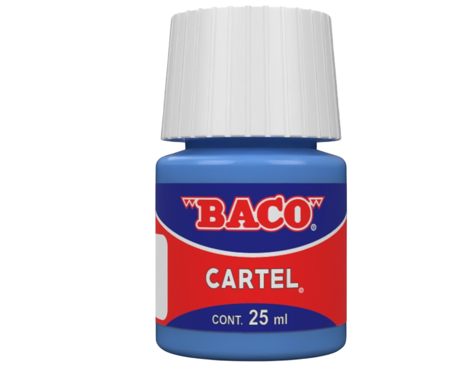 Pintura Escolar Lavable Baco Cartel 84 Azul Pastel 25 Ml | caja con 10 piezas