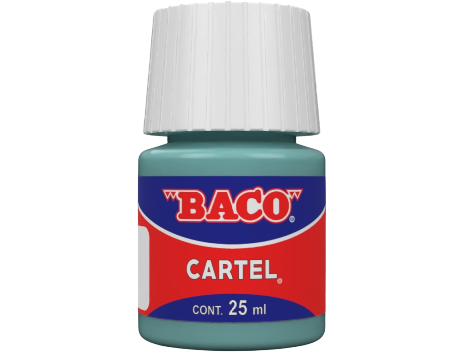 Pintura Escolar Lavable Baco Cartel 85 Vde. Pastel 25 Ml | caja con 10 piezas
