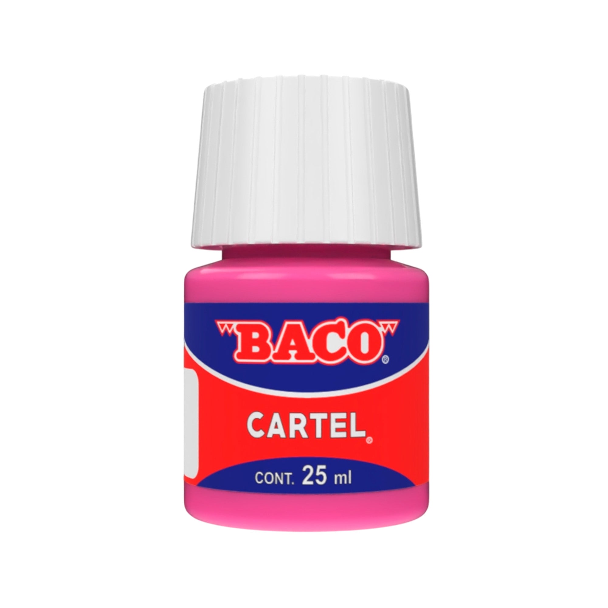 Pintura Escolar Lavable Baco Cartel 59 Rosa Mexicano 25 Ml | caja con 10 piezas