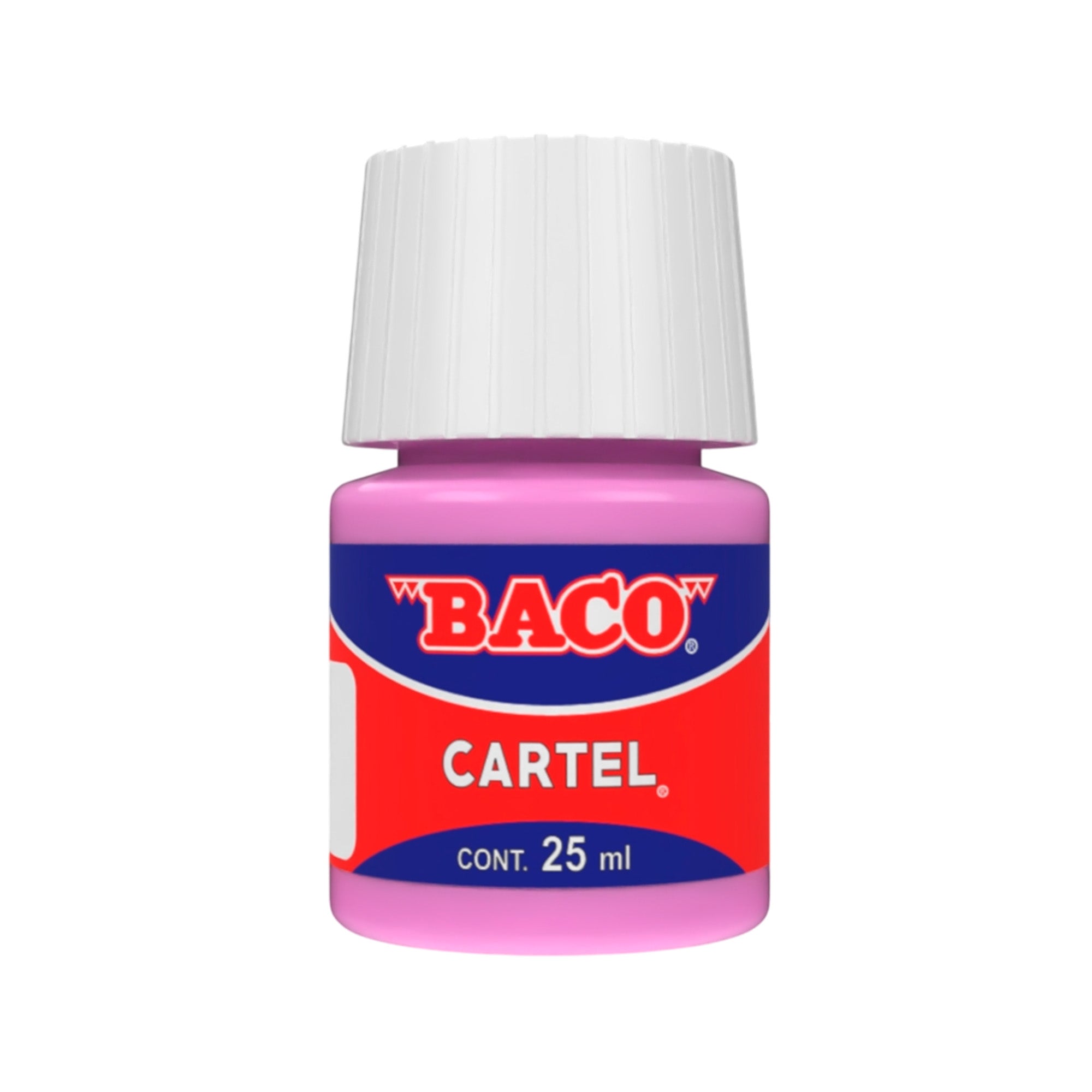 Pintura Escolar Lavable Baco Cartel 82 Rosa Pastel 25 Ml | caja con 10 piezas
