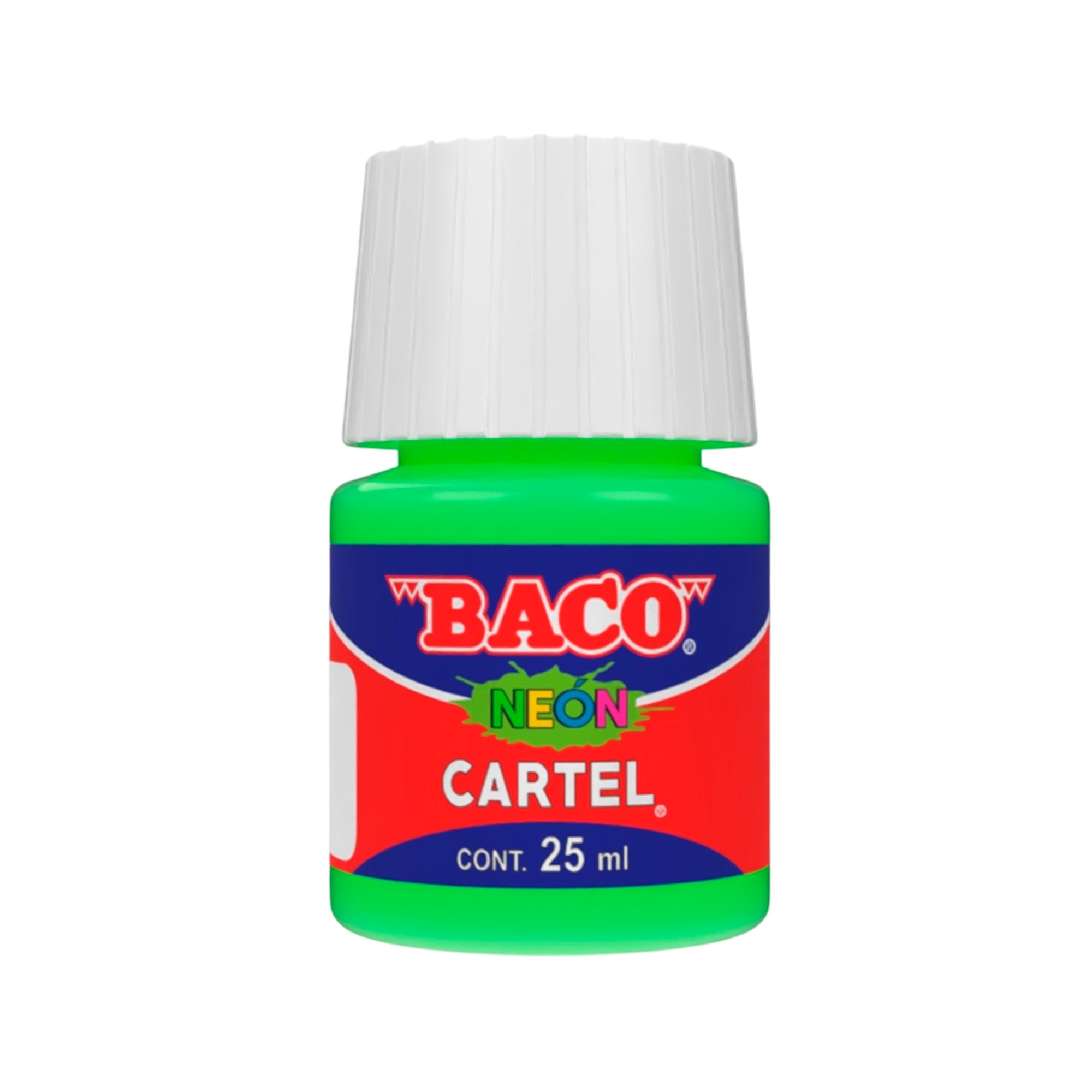 Pintura Escolar Lavable Baco Cartel 04 Verde Estelar 25 Ml | caja con 10 piezas