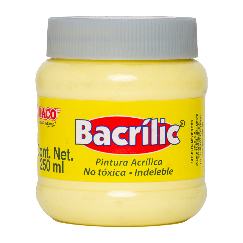 Pintura Acrílica Bacrilic 380 Amarillo Pastel