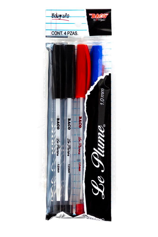 Bolígrafo le plume baco 4 colores