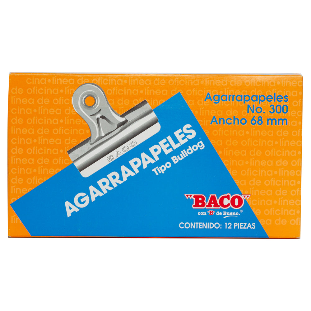agarrapapeles tipo bulldog baco
