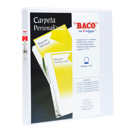 Carpeta de Vinil 2103 Blanco de BACO