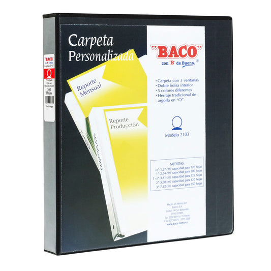 Carpeta de Vinil 2103 Negra de BACO