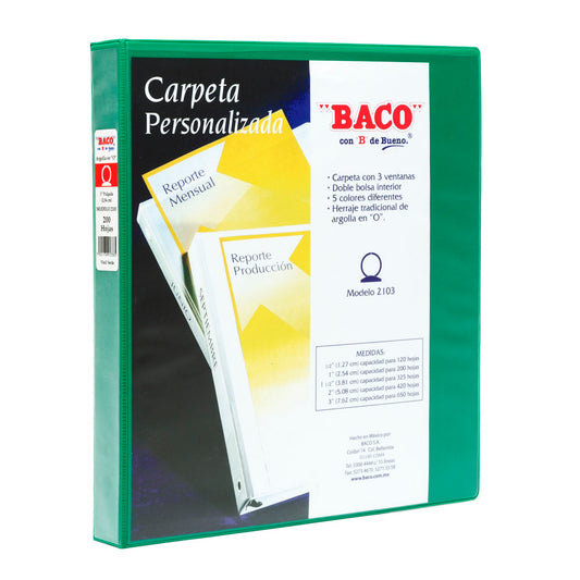 Carpeta de Vinil 2103 Verde de BACO