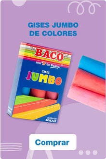 Gises jumbo de colores baco 3 piezas