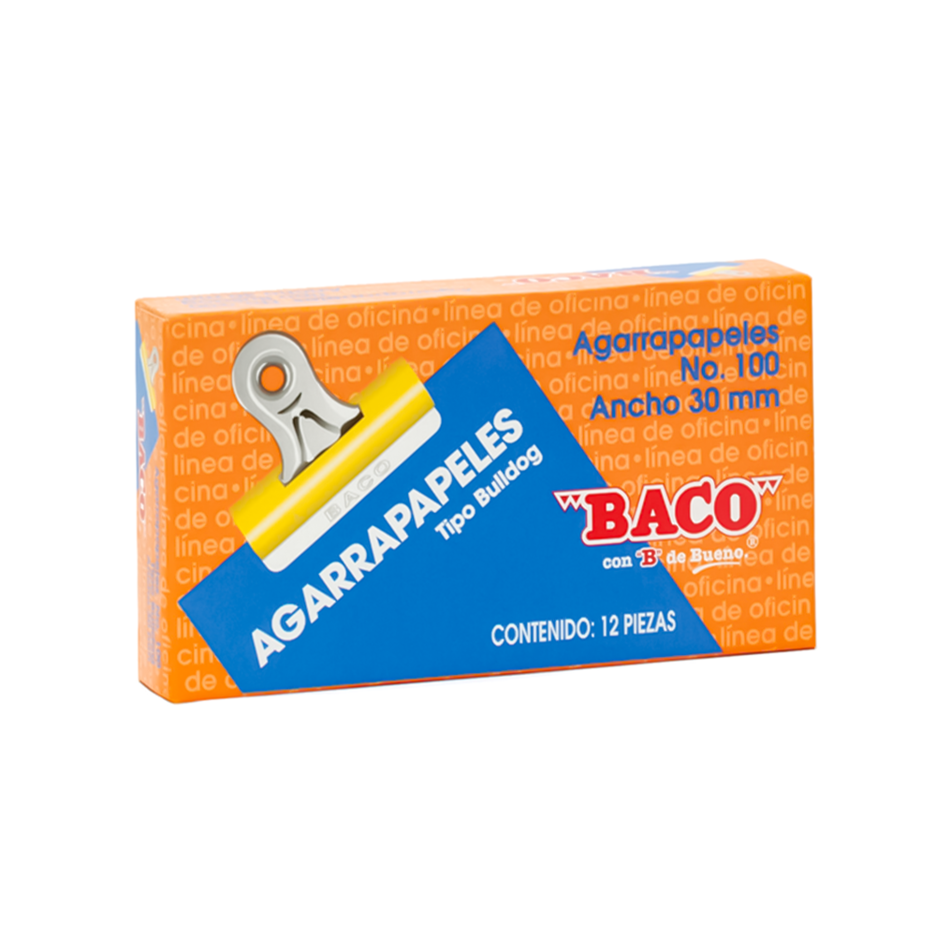 Agarrapapeles | Tipo Bulldog | 3 cm | BACO | 12 piezas