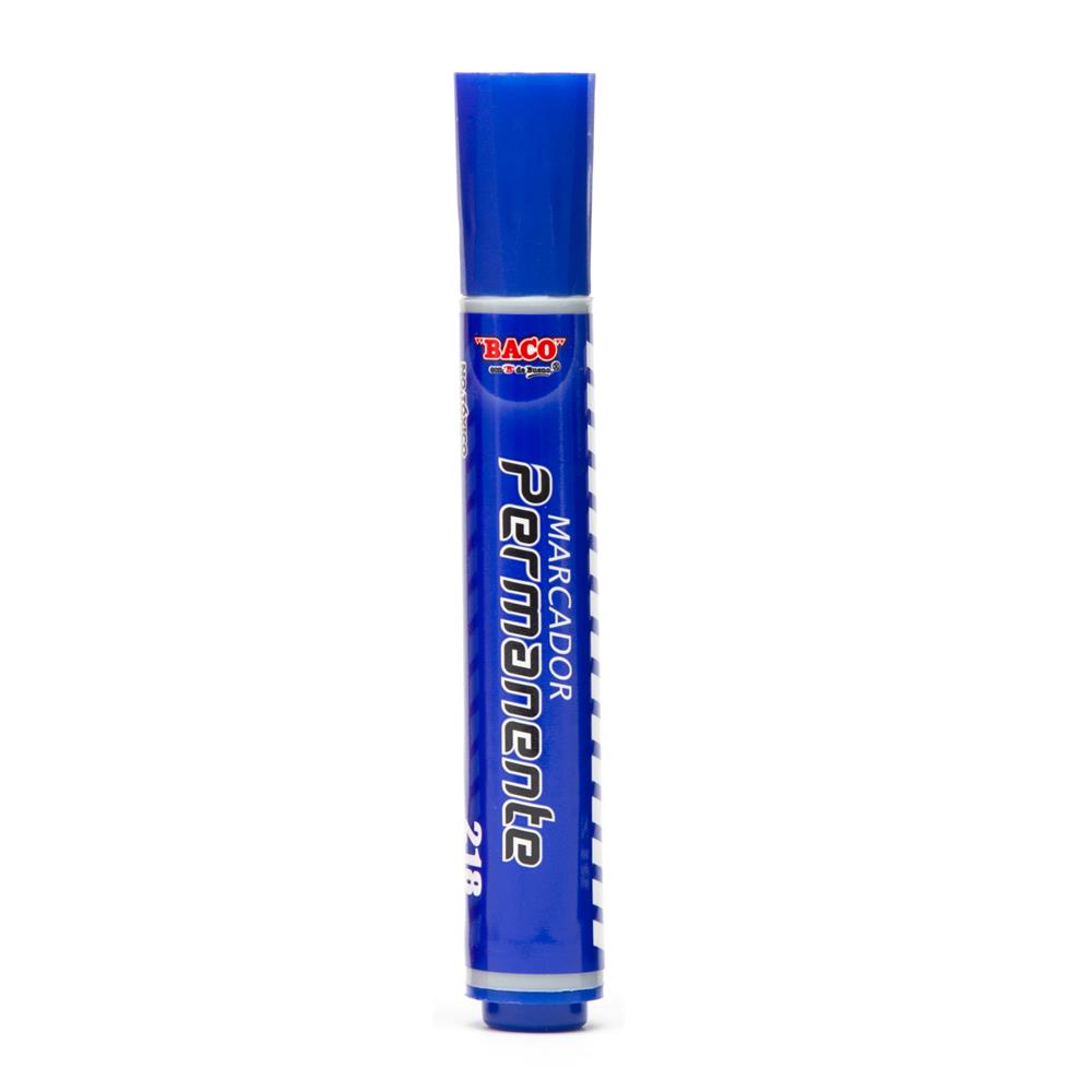Marcador Permanente 218 | Azul | BACO | 100 pzs