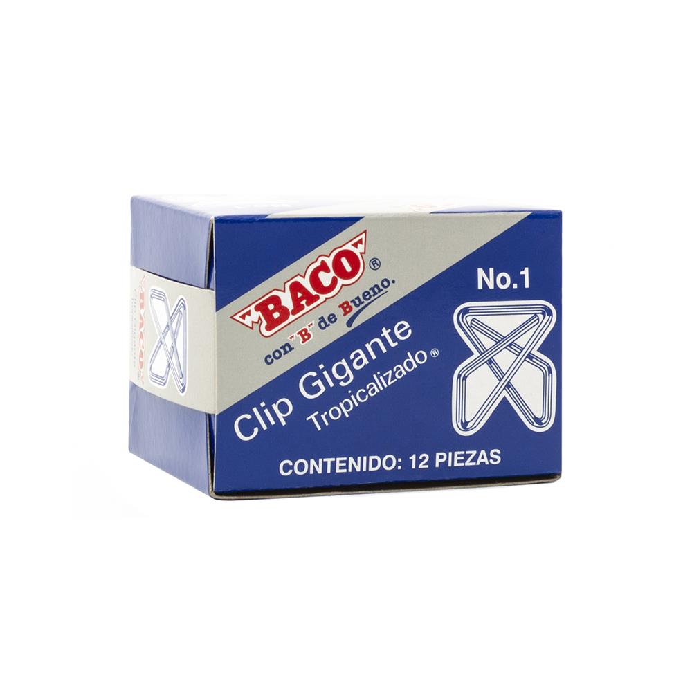 Clip Gigante #1 Zinc | BACO | 12 piezas