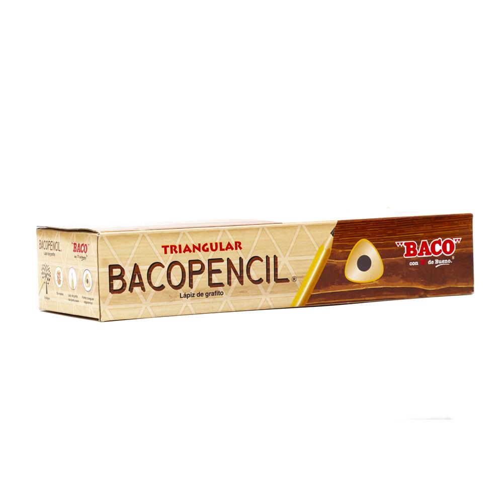Lápiz de Grafito Bacopencil Triangular | HB/2 | BACO | Amarillo | 50 pzas