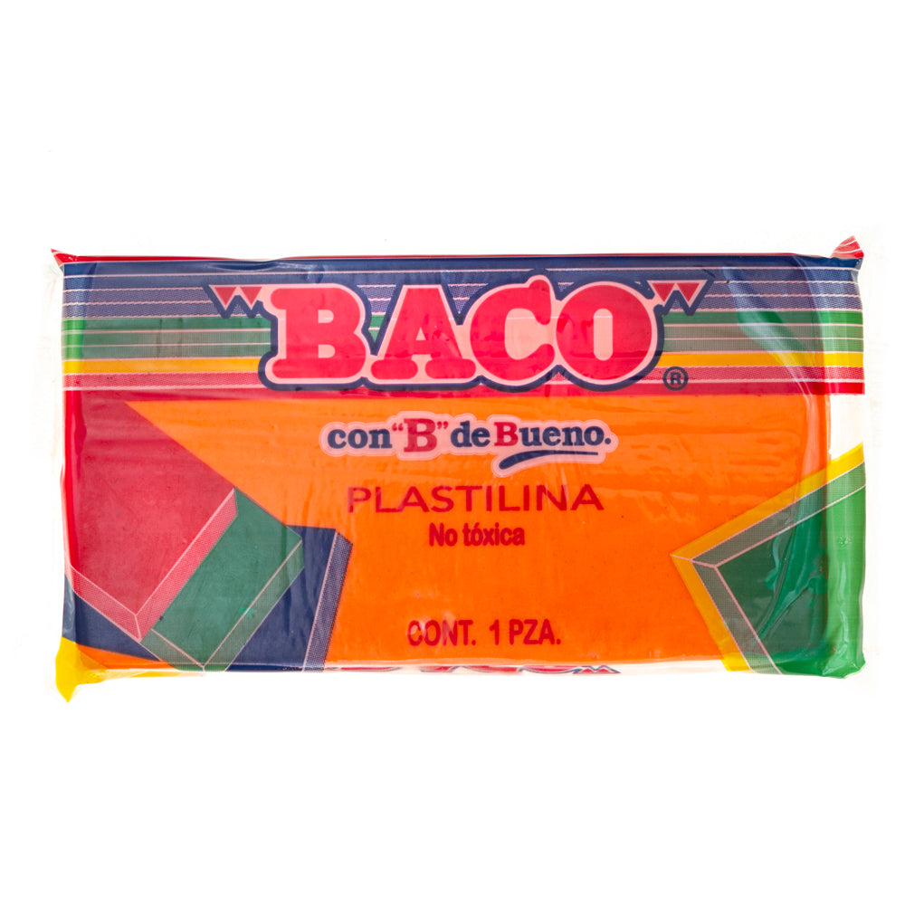 Plastilina Grande | B-181 | BACO | Naranja fluorescente | 180 g