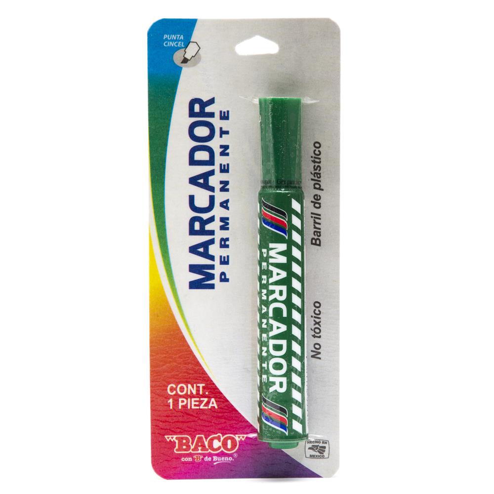 Marcador Permanente | Verde | BACO | 1 pza