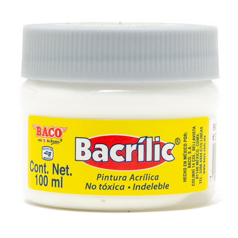 Pintura Acrílica Bacrilic 372 Blanco BACO 100ml