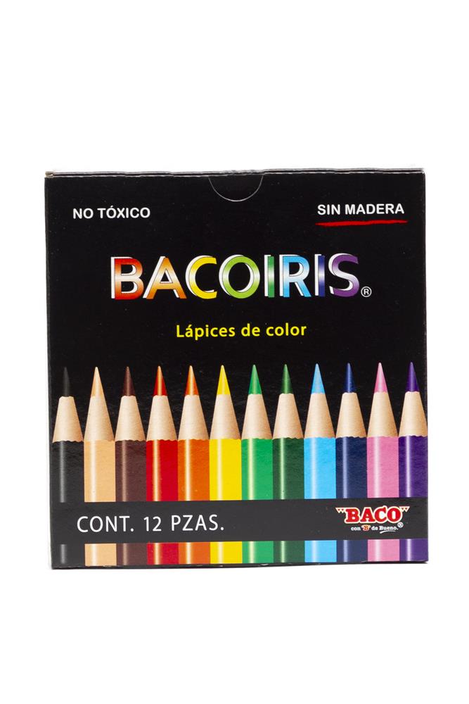 Lápices de Colores | Bacoiris | Cortos | BACO | 12 pzas
