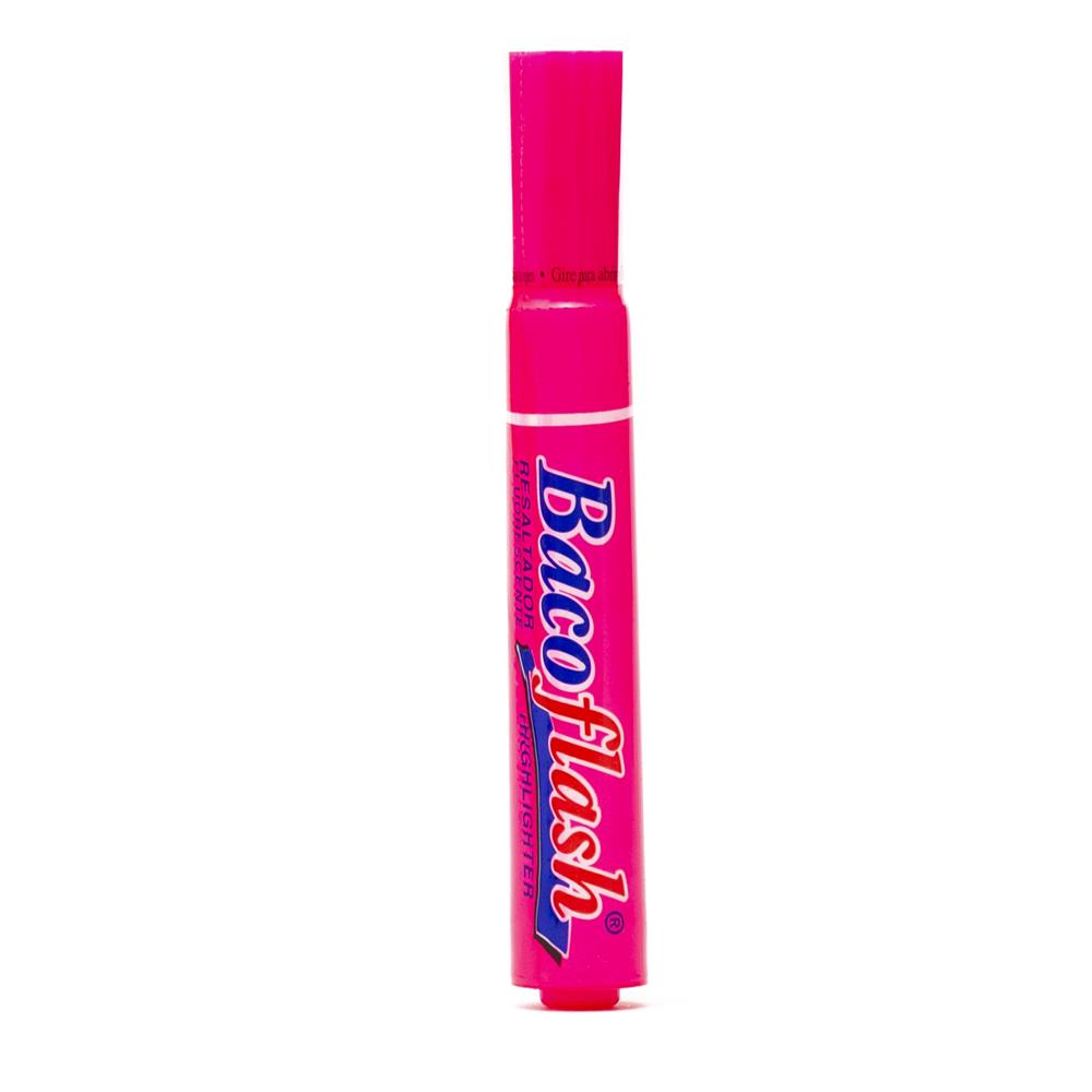 Resaltador Bacoflash | Rosa | BACO | Caja con 12 piezas