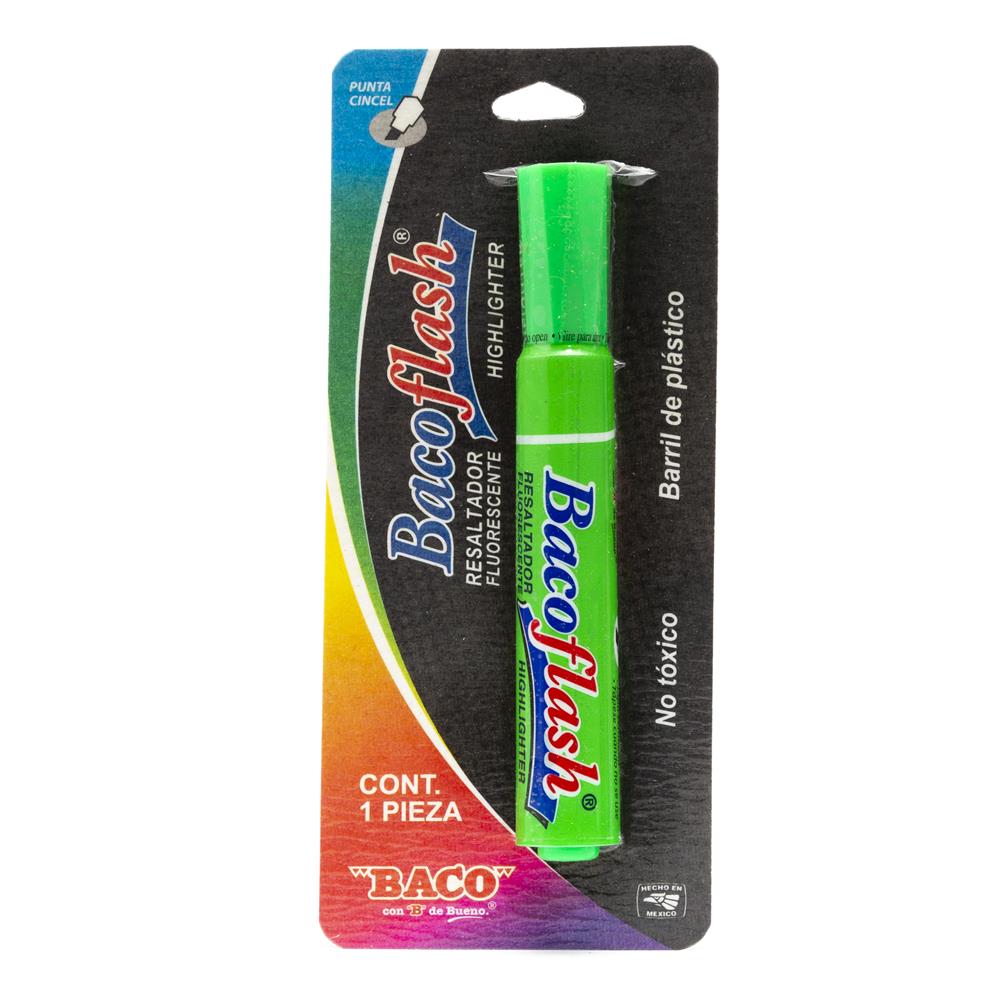 Resaltador Bacoflash | Verde | BACO | 1 pza