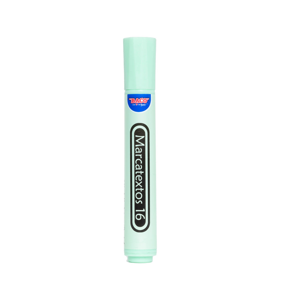 Marcatextos | Verde Pastel | BACO | Caja con 12 piezas