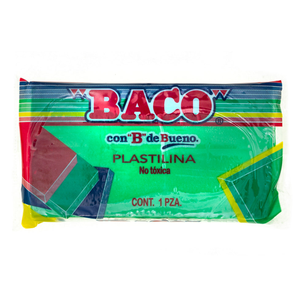 Plastilina Grande | B-181 | BACO | Verde fluorescente | 180 g