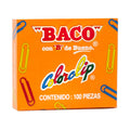 Clips de Colores | Colorclip | BACO | caja con 100 piezas c/u