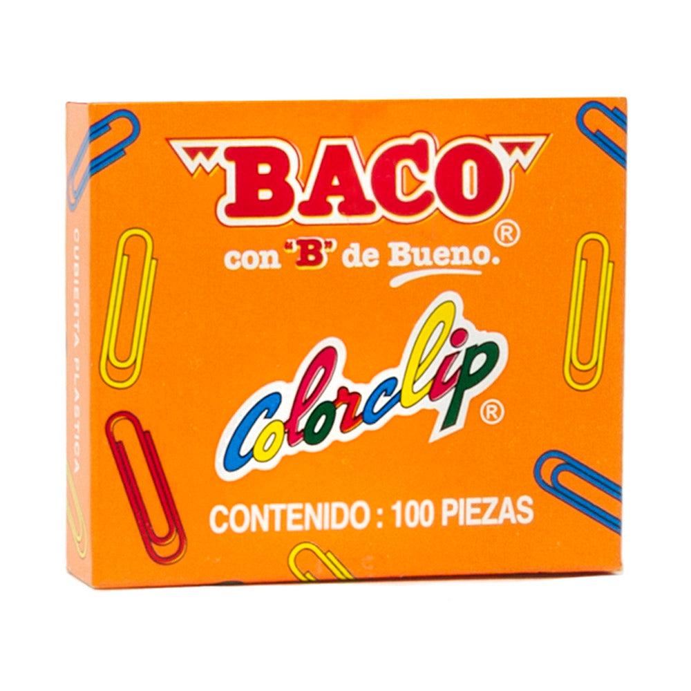 Clips de Colores | Colorclip | BACO | caja con 100 piezas c/u