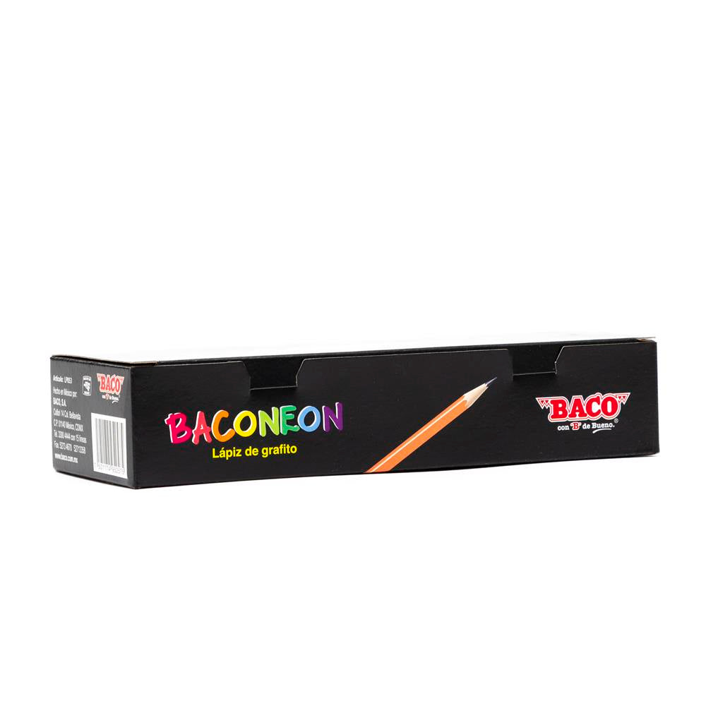 Lápiz de Grafito | Bacoblack | HB/2 | BACO | Negro | 50 pzas
