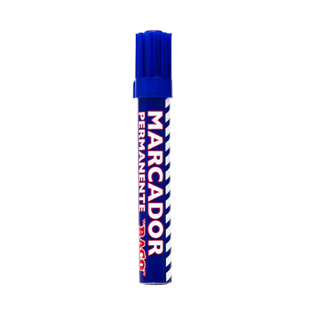 Marcador Permanente | Azul | BACO | 12 pzs