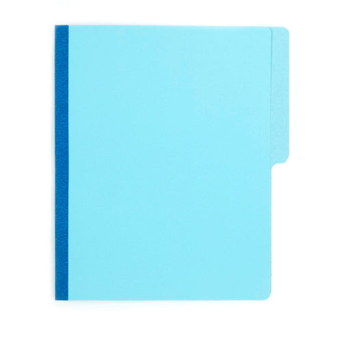 Carpeta Carta 1/2 Ceja Azul Claro BACO 10 pzs