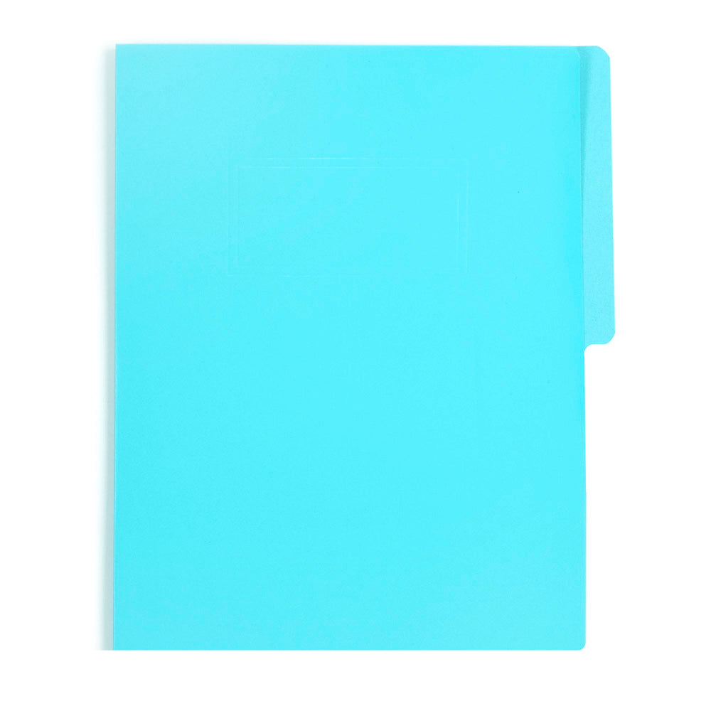 Carpeta Carta 1/2 Ceja | Azul Claro | BACO | 10 pzs