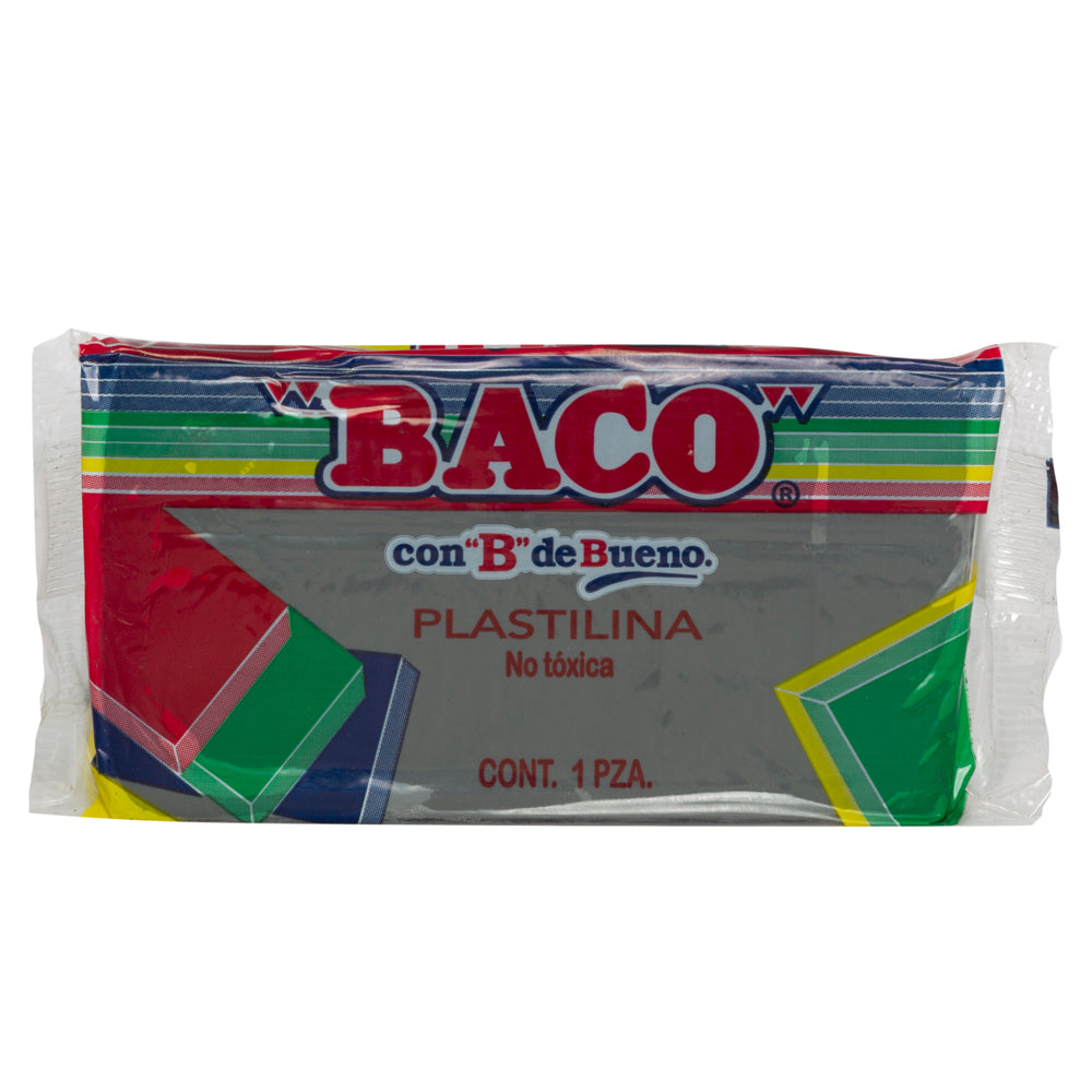 Plastilina Mediana | B-140 | BACO | Gris obscuro | 140 g