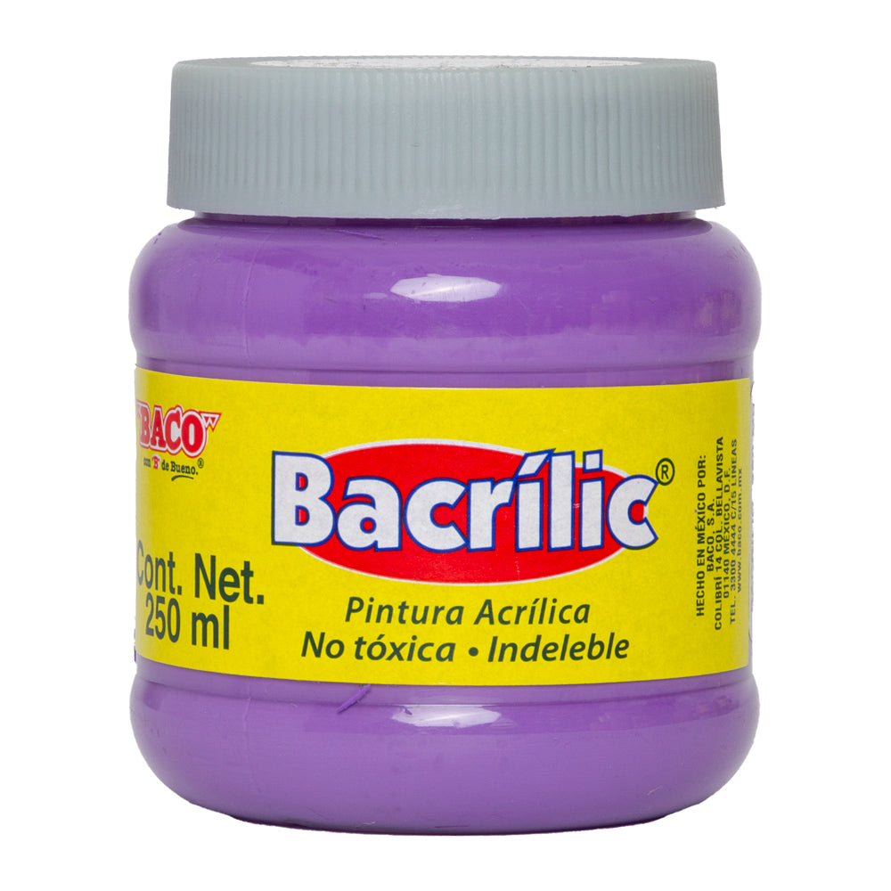 Pintura Acrílica Bacrilic 383 Lila BACO 250ml