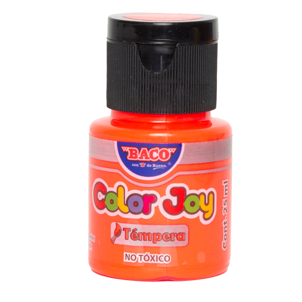 Pintura Témpera | Color Joy 05 Rubí Fulgurante | BACO | 10 frascos de 25 ml c/u
