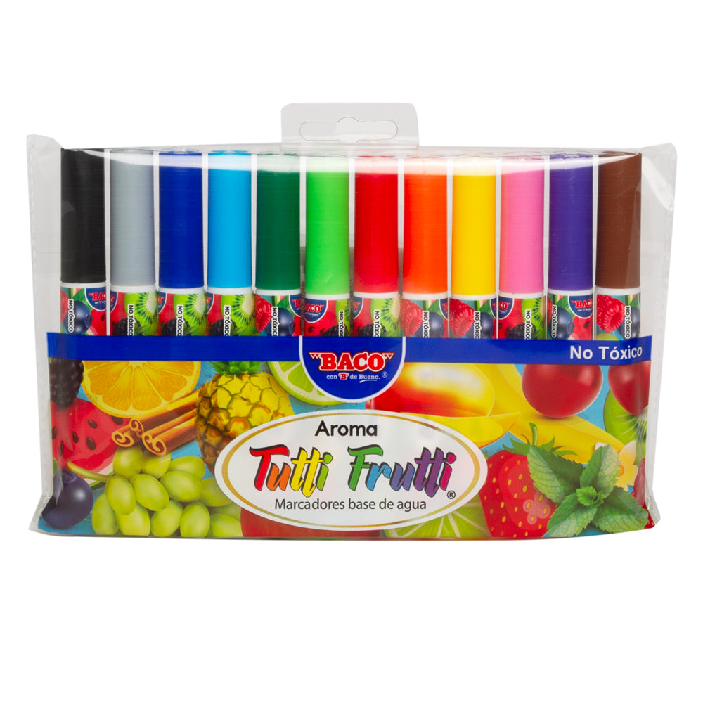 Marcador con Aroma | Tutti Frutti | BACO | 12 pzas