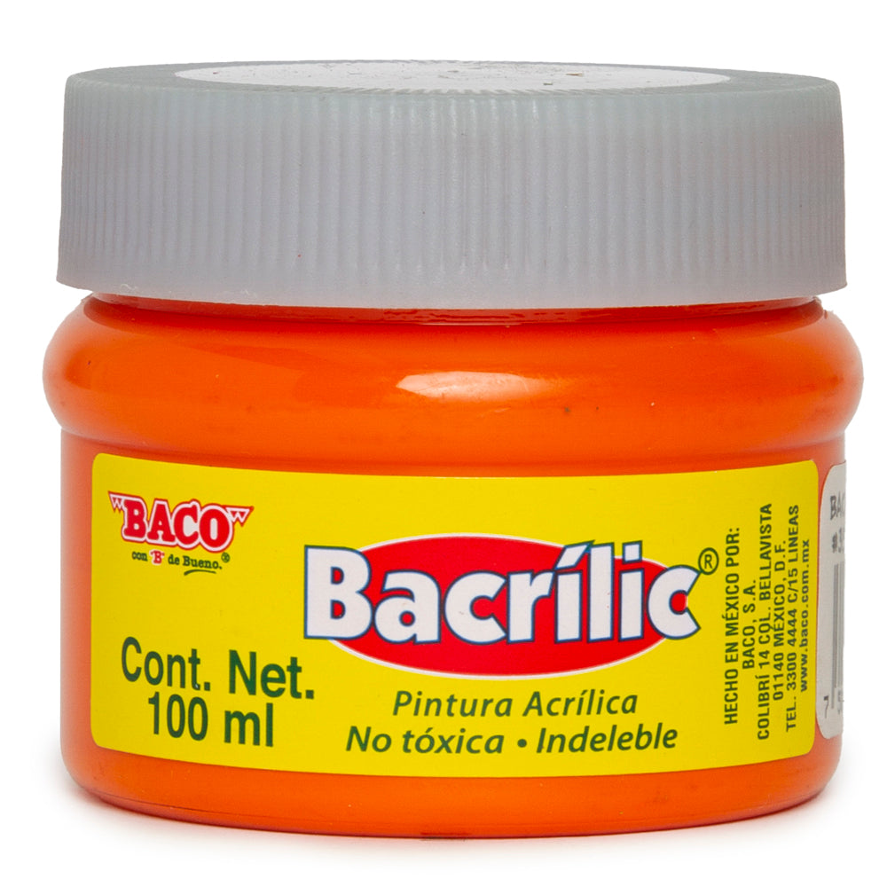 Pintura Acrílica | Bacrilic 353 Naranja | BACO | 100 ml
