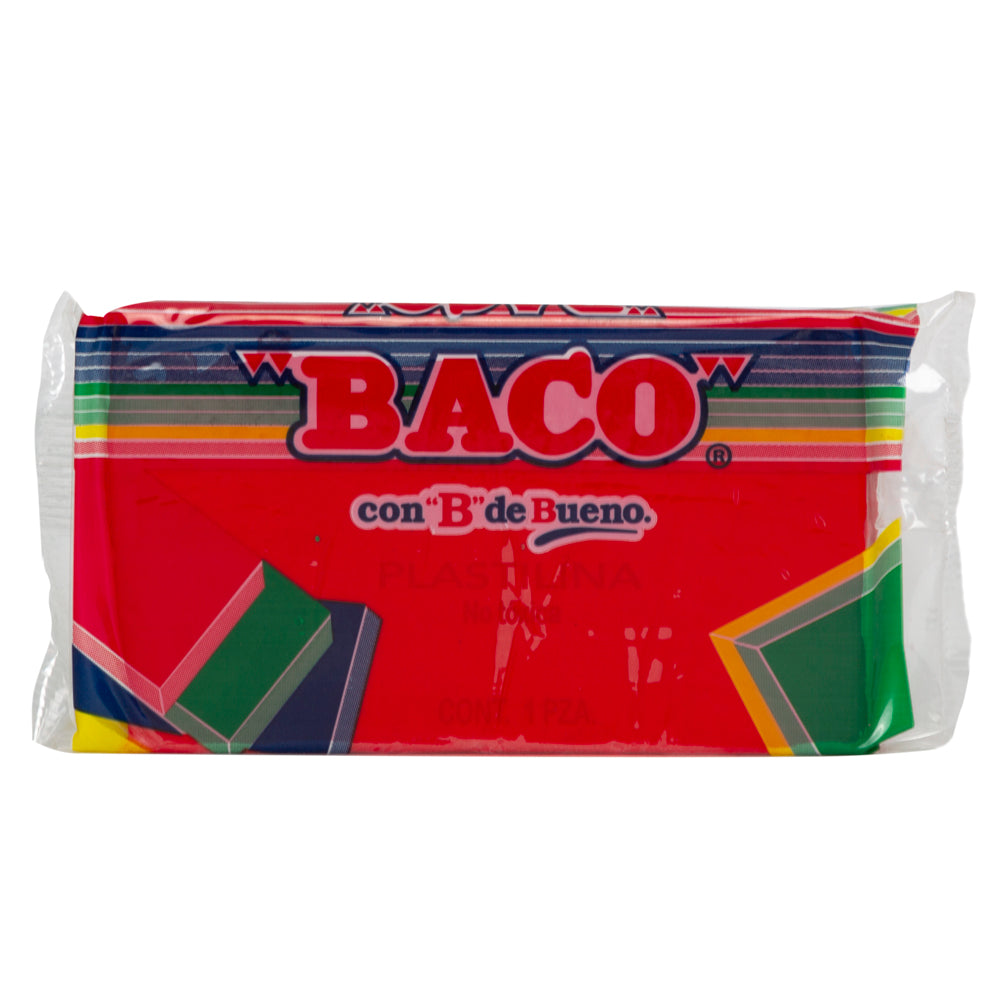 Plastilina Mediana | B-140 | BACO | Rojo | Marqueta mediana 140 g
