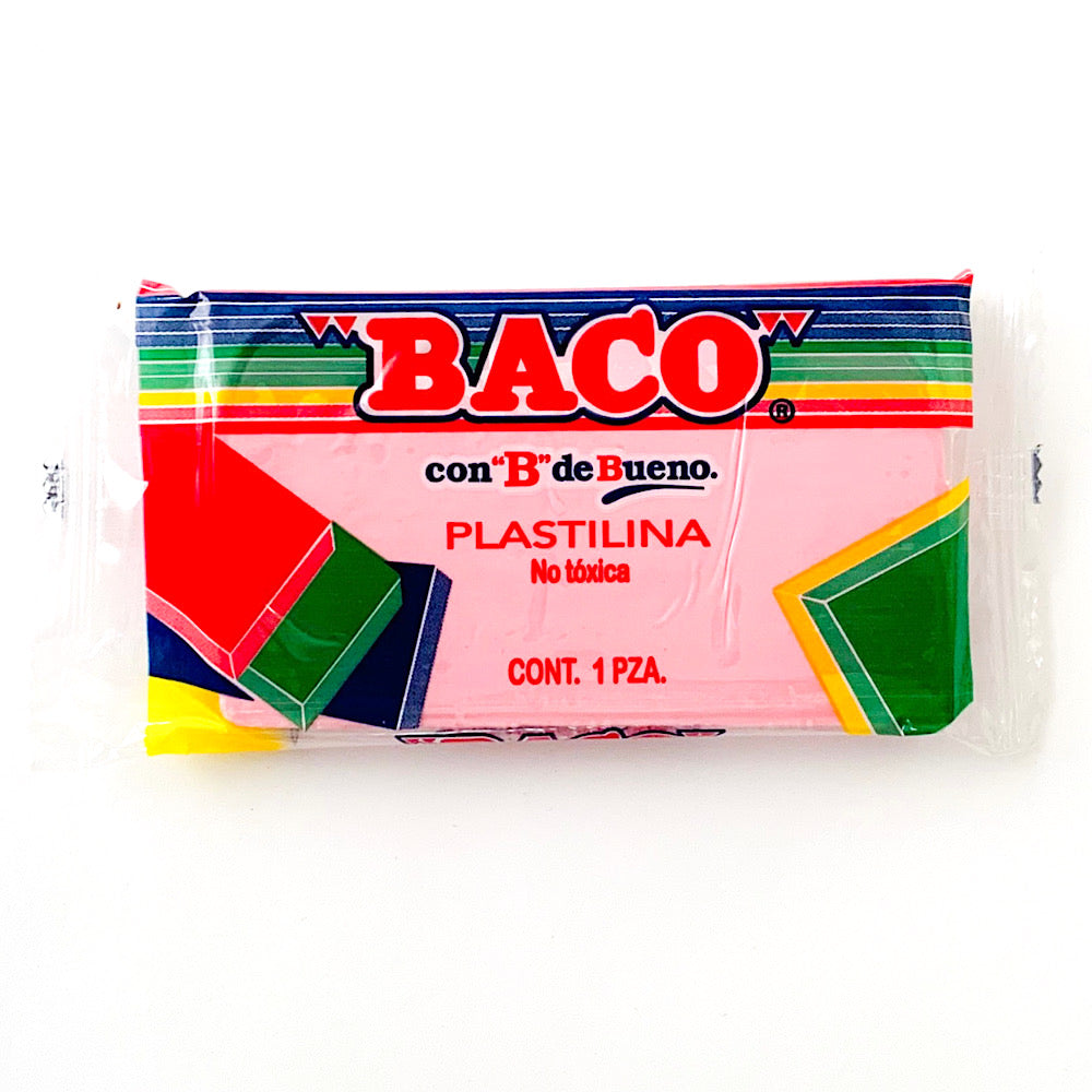 Plastilina Mediana | B-140 | BACO | Rosa | Marqueta mediana 140 g